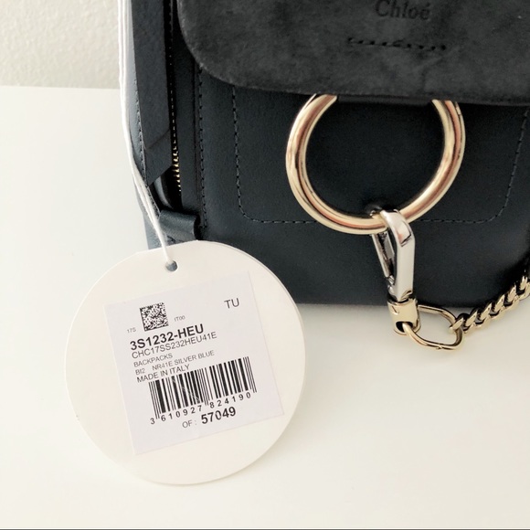 Chloe Faye Mini Backpack Silver Blue - Picture 5 of 8